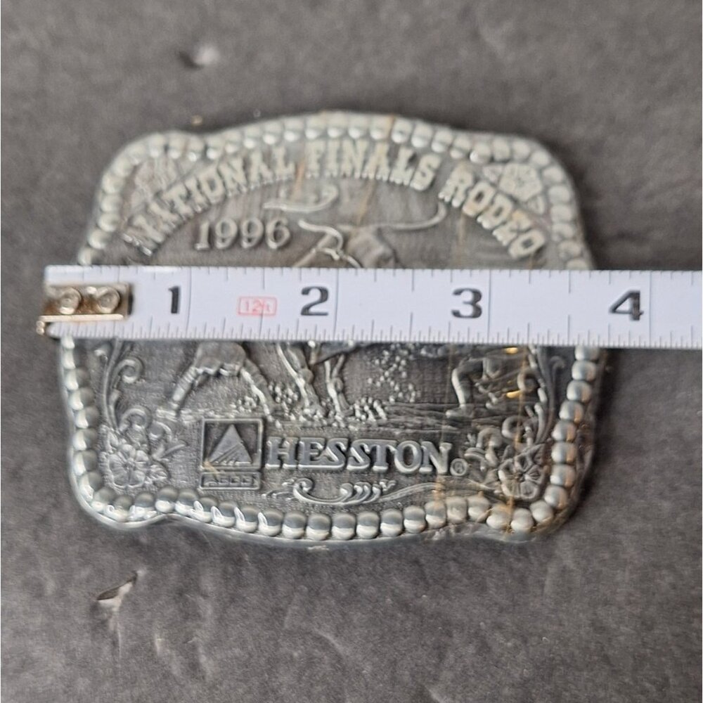 1996 HESSTON NFR National Finals Rodeo Belt Buckle NOS NEW - Picture 2 of 3